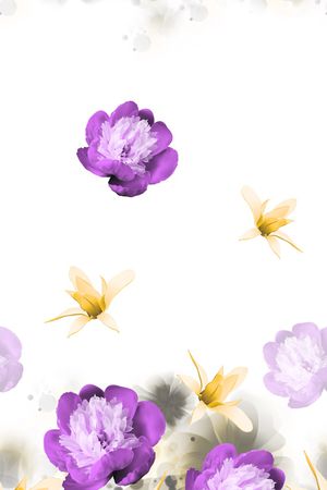 水墨印花花型图片