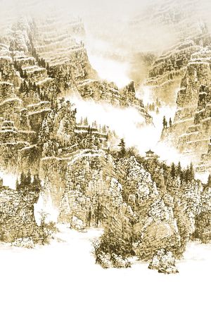 国画印花花型图片