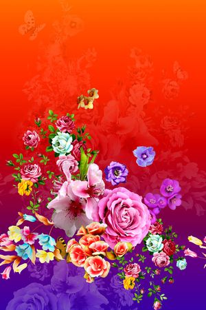 抽象印花花型图片