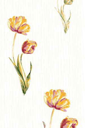 郁金香印花花型图片