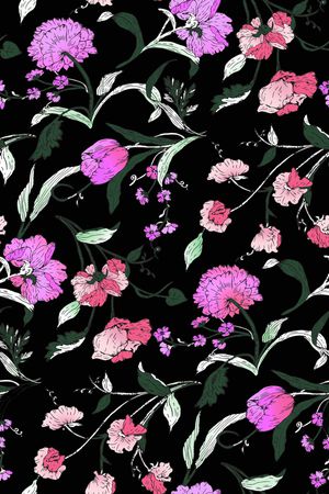 乱花印花花型图片