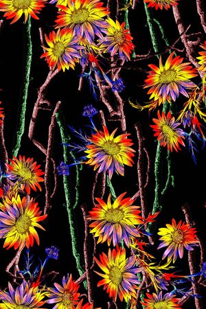 花朵印花花型图片