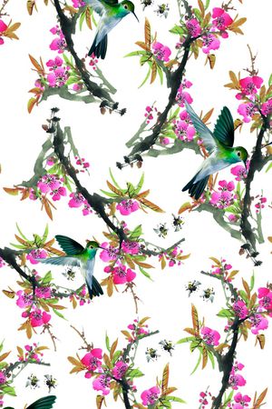 三色堇印花花型图片