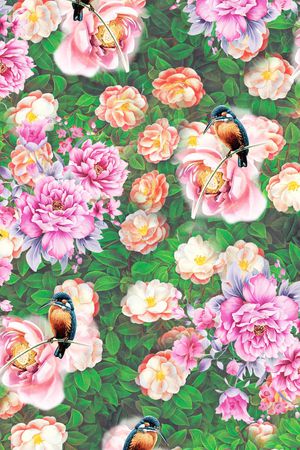 牡丹印花花型图片