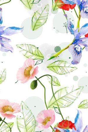 花卉印花花型图片