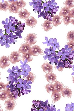 玉兰花印花花型图片