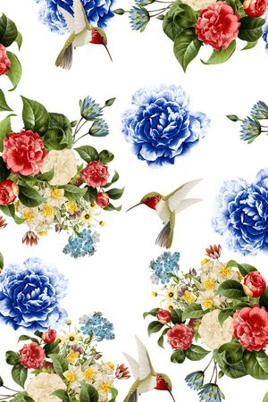 水仙花印花花型图片
