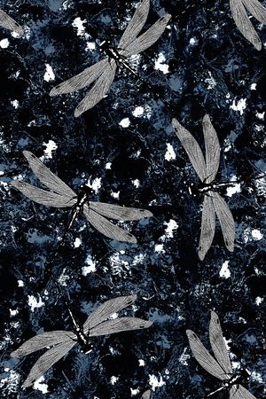 蜻蜓印花花型图片