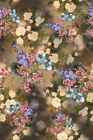 小碎花印花花型图片