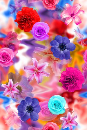 百合印花花型图片