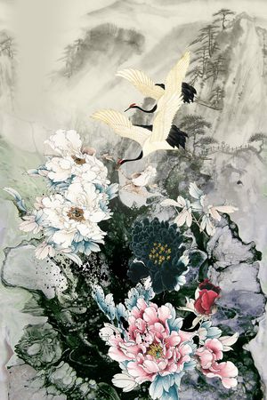 中国风印花花型图片