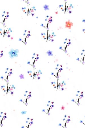 乱花印花花型图片