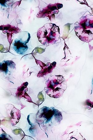 喇叭花印花花型图片