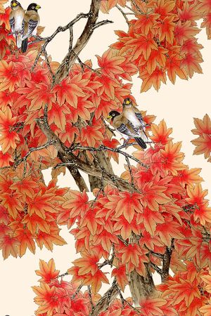 枫树印花花型图片