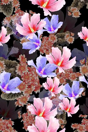 乱花印花花型图片