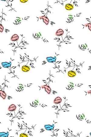 碎花印花花型图片