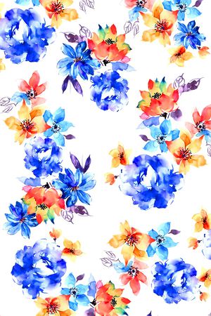 水彩印花花型图片