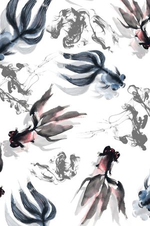 鱼印花花型图片