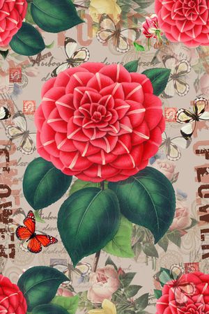 时尚花卉印花花型图片