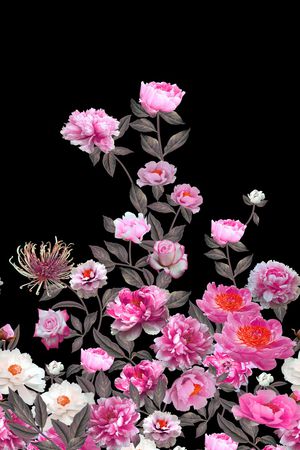 乱花印花花型图片