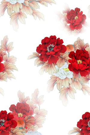 手绘印花花型图片