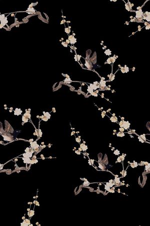 梅花印花花型图片