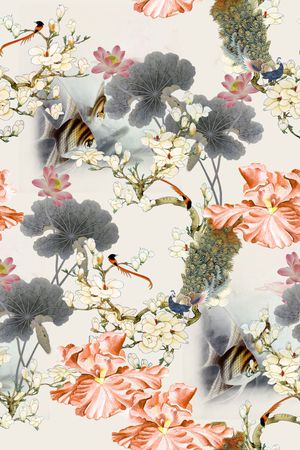 中国风印花花型图片