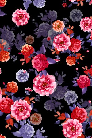 花朵印花花型图片