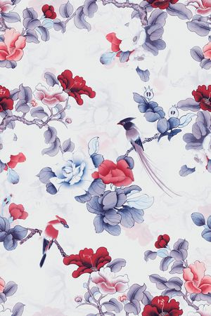 中国风印花花型图片