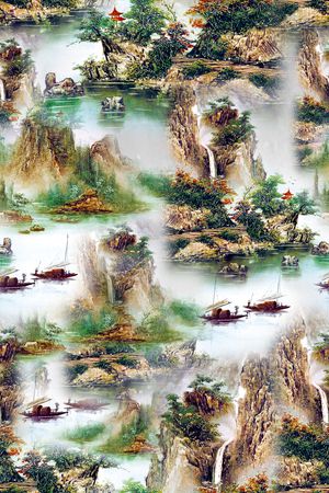 山川印花花型图片