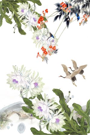 花卉印花花型图片