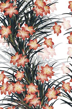 散花印花花型图片