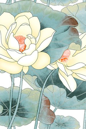 中国风印花花型图片