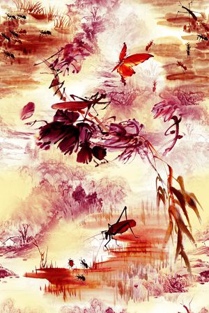 中国风印花花型图片
