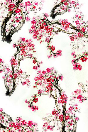 水彩印花花型图片