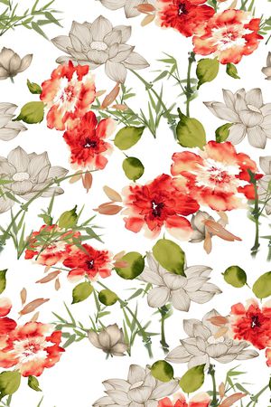 花卉印花花型图片
