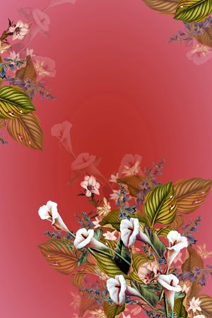 百合印花花型图片