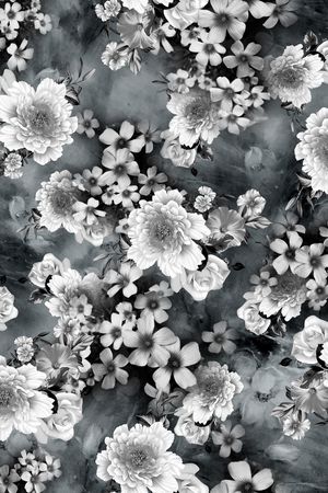 黑白印花花型图片