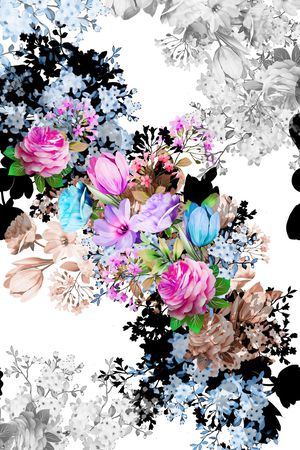 花卉印花花型图片