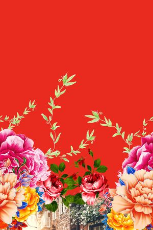 玫瑰花印花花型图片