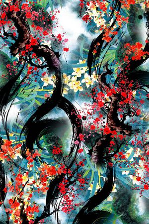 花卉印花花型图片