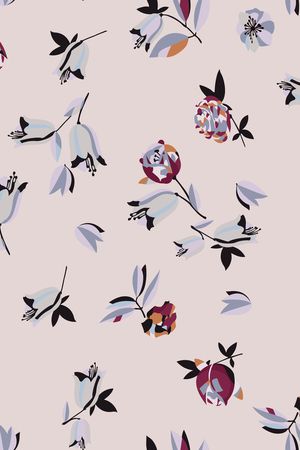 小碎花印花花型图片