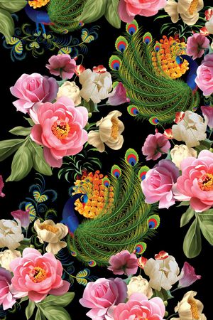 乱花印花花型图片