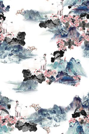 人物印花花型图片