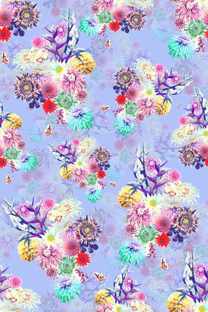 乱花印花花型图片