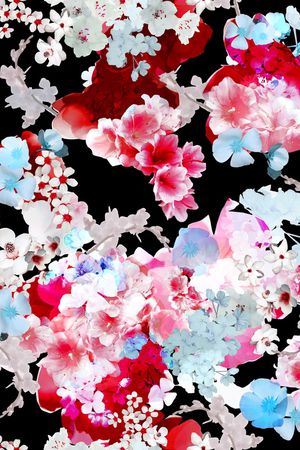 乱花印花花型图片