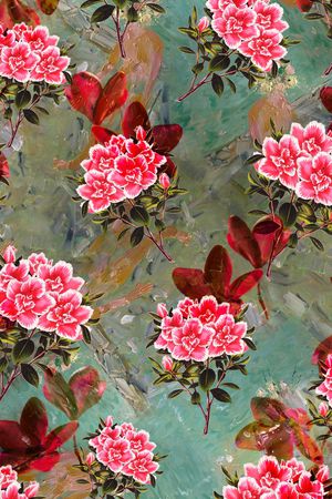 牵牛花印花花型图片