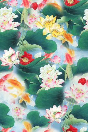 中国风印花花型图片