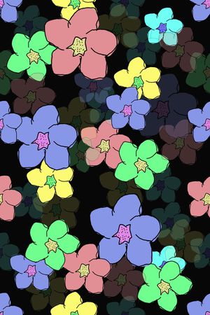 小碎花印花花型图片