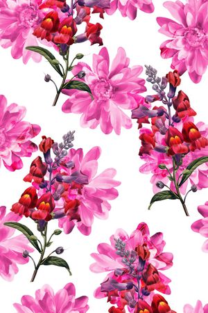 乱花印花花型图片